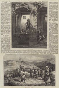 Fine Arts, udstillingen på Louvre (gravering) af French School