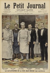 Brand ved Bazar de la Charite, Paris, 1897 af French School