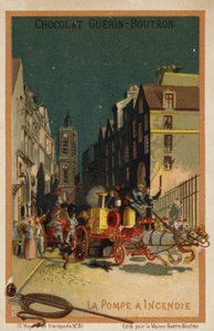 Brandbil (chromolitho) af French School