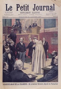 Første muslimske stedfortræder i den franske forsamling, Dr. Philippe Grenier, forsideillustration af Le Petit Journal, 24. januar 1897 af French School