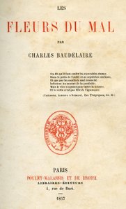 Første udgave af Les Fleurs du Mal af Charles Baudelaire af French School