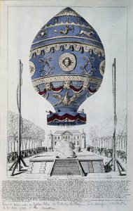 Pilâtre de Roziers første menneskelige flugt den 21. november 1783 af French School