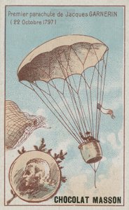 Første faldskærmsnedstigning af Jacques Garnerin, 22. oktober 1797 af French School