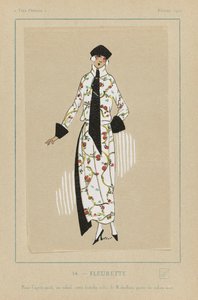 Fleurette, værtshus. 1922 stencil print. af French School