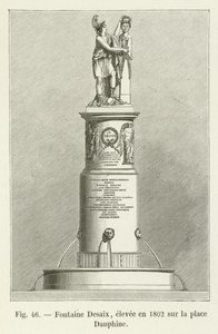 Fontaine Desaix, opført i 1802 på Place Dauphine af French School