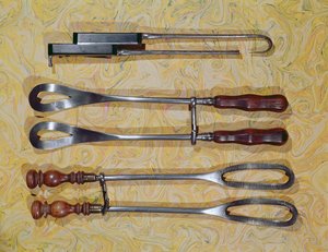 Pincet brugt af Jan Palfyn fra Gent (1650-1730) (træ og metal)