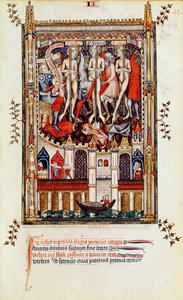 Fr 2092 f.42 Tredje flagellation af St. Denis og hans ledsagere, fra Vie de St. Denis, 1317 af French School