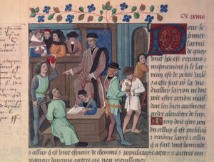 Fr 4367 f.55v En dommer, der afhører fanger af French School