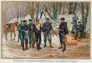 Franc-Tireurs (Sharpshooters) Fang en fjendtlig kurer af French School