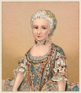 Frankrig XVIII. århundrede kostume af French School