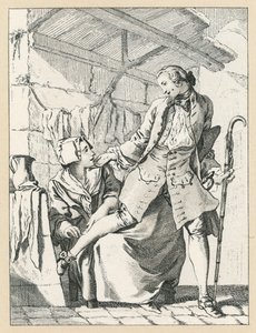 Frankrig XVIIIth Cent kostume af French School