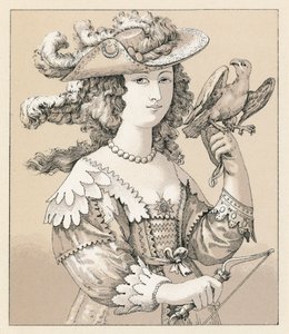 Frankrig XVII. århundrede kostume af French School