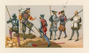 Frankrig XVIth Cent kostume af French School