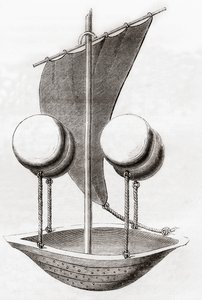 Francesco Lana de Terzis flyvebådskoncept c.1670, fra 