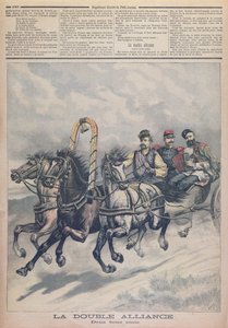 Fransk-russisk alliance, illustration fra le Petit Journal, 1893 af French School