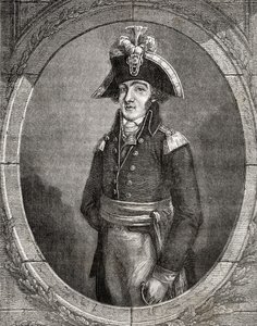 Francois Hanriot, fra "Histoire de la Revolution Francaise" af Louis Blanc (1811-82) af French School