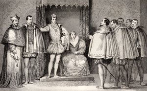 Francois II (1544-60) fortæller de parlamentariske deputerede, at hertugen af Guise og kardinalen vil regere staten, fra 