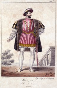 Francois I, konge af Frankrig født i Cognac i 1494 og døde i Rambouillet i 1547. af French School