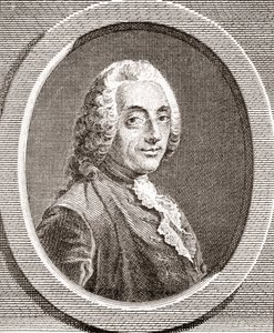 François-Augustin de Paradis de Moncrif, 1687-1770. fransk forfatter og digter. Fra Les Heures Libres udgivet 1908. af French School