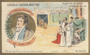 François-Rene, Viscount of Chateaubriand (1768-1848), fransk forfatter og politiker, forfatter til "Les Martyrs" (1809) af French School