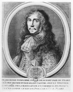 François de Bourbon, hertug af Beaufort (gravering) af French School