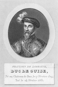 Francois de Lorraine, hertug af Guise (gravering) af French School