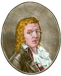 Fransk revolution: “” Portræt af Francois Babeuf Dit Gracchus (1760-1797) Revolutionaire ”” Gravering af det private århundredes private samling af French School