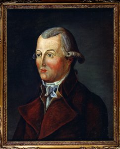 Fransk revolution: "" Portræt af boghandleren og redaktøren af Journal de Versailles Blaizot, der udgav regnskaberne for États Generaux"" Maleri af den franske skole. 1700-tallet af French School