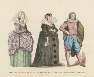 French costume, early 17th Century  af French School