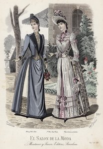 Fransk modeplade, slutningen af 1800-tallet af French School