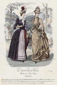 Fransk modeplade, slutningen af 1800-tallet af French School