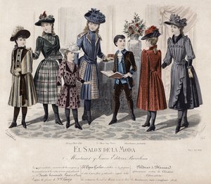 Fransk modeplade, slutningen af 1800-tallet af French School