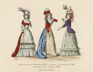 Französische Mode, spätes 18. Jahrhundert