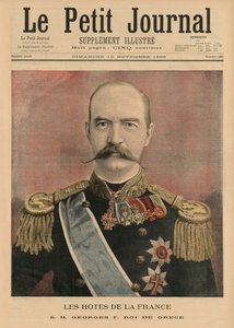 Franske værter, Hans Majestæt George I, konge af Grækenland, illustration på forsiden af "Le Petit Journal", supplement illustre, 10. november 1895