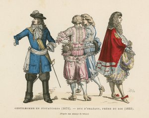 French mens costumes, 17th Century  af French School