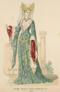 French noblewoman of the reign of Charles VI, 1380  af French School