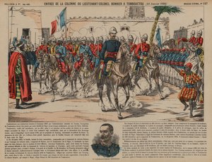 Franske tropper under kommando af oberstløjtnant Eugene Bonnier på vej ind i Timbuktu af French School