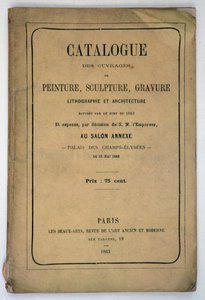 Forsiden af kataloget for Salon des Refuses, 1863 af French School