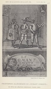Allegorisk frontispice af den romerske tegneserie (litho) af French School