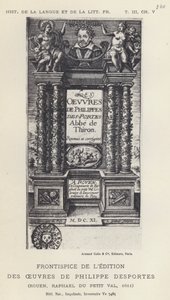 Frontispice af udgaven af ​​Philippe Desportes værker (litho) af French School