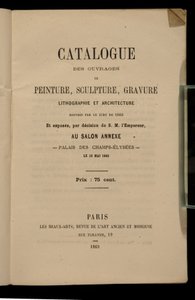 Frontispice til kataloget for Salon des Refuses, 1863 af French School