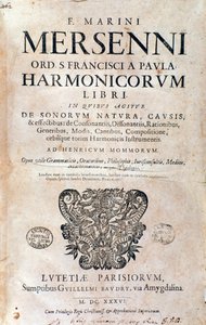 Forsidebillede af Harmonie universelle af Marin Mersenne af French School