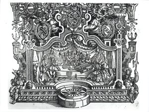 Frontispice of the Messes af Roland de Lassus (1532-94), 1589 af French School