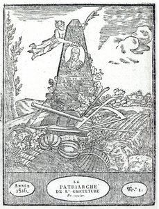 Frontispice til en landbrugsalmanach med et portræt af Olivier de Serres (1539-1619) 1816 af French School