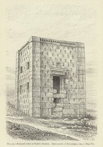 Begravelsestårn ved Nakht-i-Rustem af French School