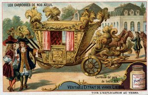 Galavogn af Ludvig XIV - Liebig-kromolitografi, begyndende XX. århundrede af French School