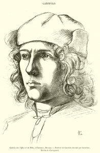 Uffizi og Pitti Gallery, i Firenze (gravering) af French School