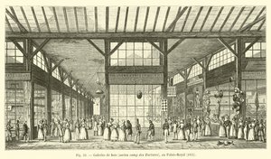 Trægallerier, tidligere tatarernes lejr, ved Palais-Royal, 1825 af French School
