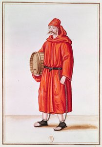 Galley Slave fra Venedig (akvarel på papir) af French School