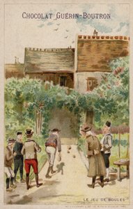 Boulespil (chromolitho) af French School